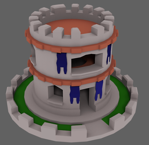 castle tower 3D 模型 .c4d .max .obj .3ds .fbx .stl .blend 
