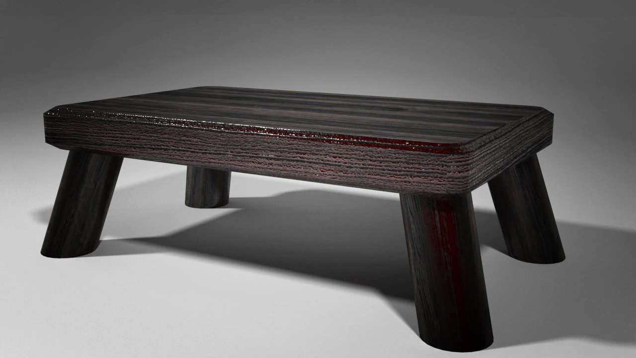 japanese table 3D Model .c4d .max .obj .3ds .fbx .stl .blend 