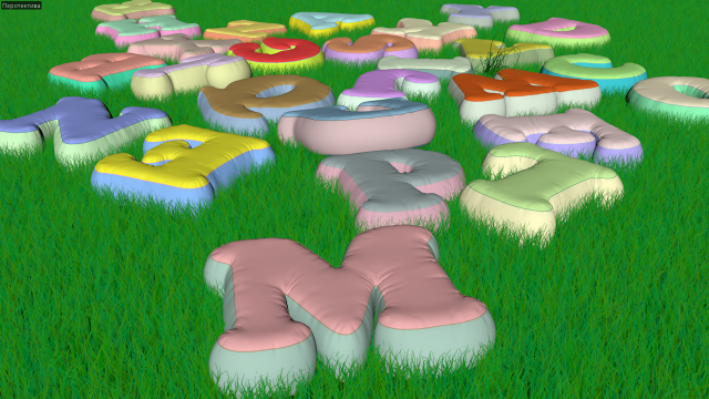alphabet pillow letters 3D Model .c4d .max .obj .3ds .fbx .stl .blend 