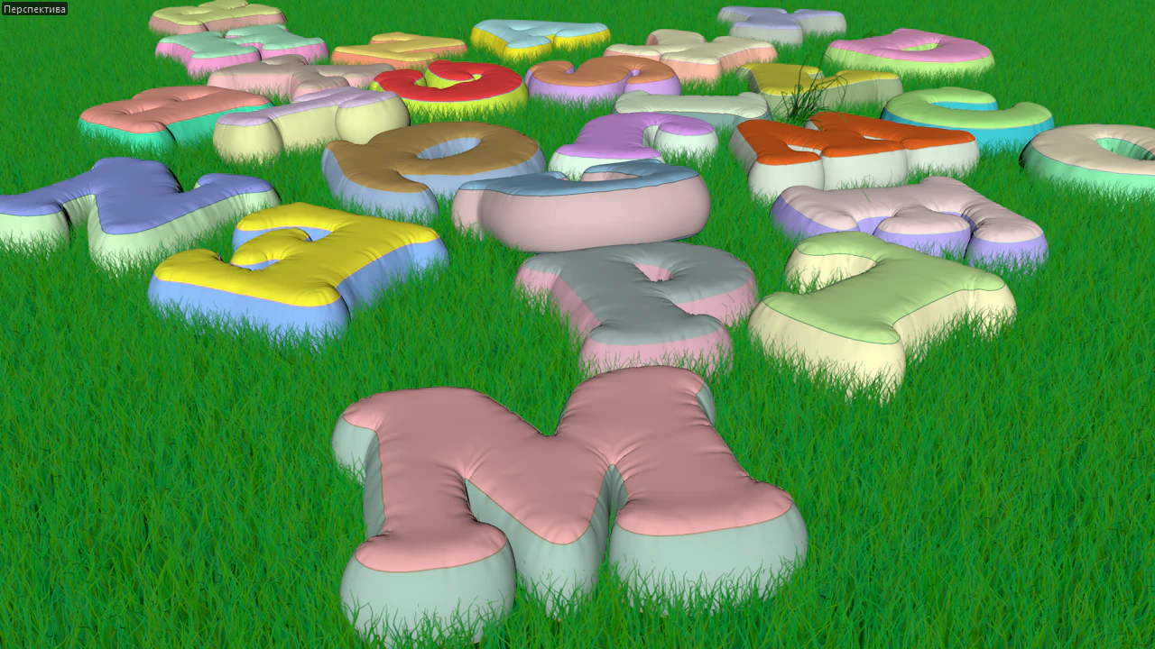alphabet pillow letters 3D Model .c4d .max .obj .3ds .fbx .stl .blend