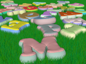 alphabet pillow letters 3D 模型