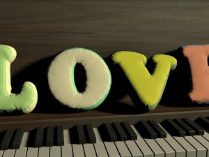 alphabet pillow letters 3D Model