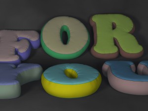 alphabet pillow letters 3D Model