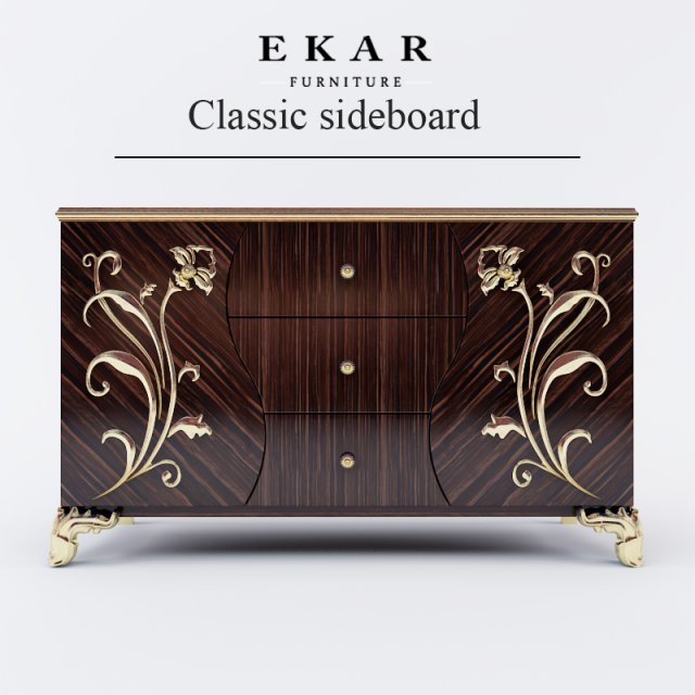 ekar classic sideboard 3D Model .c4d .max .obj .3ds .fbx .stl .blend 
