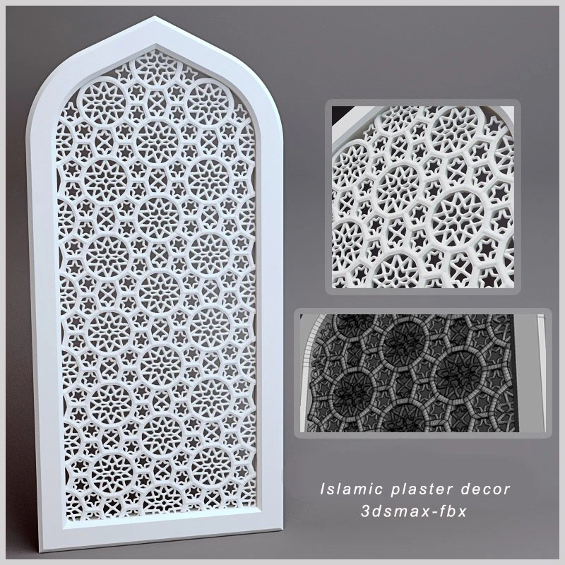 islamic plaster decor 3D Model .c4d .max .obj .3ds .fbx .stl .blend 