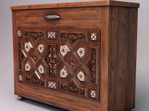 oriental sideboard 3D Model