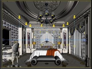 classic bedroom Modèle 3D