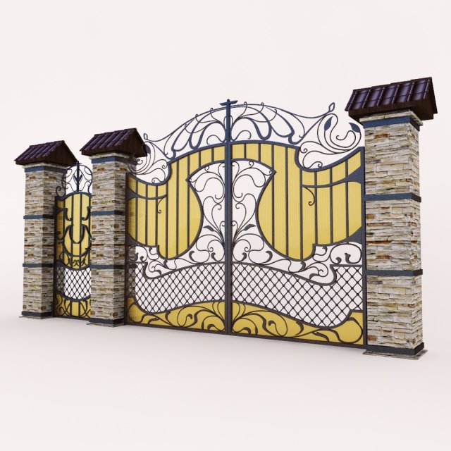 gate polycarbonate Modelo 3D .c4d .max .obj .3ds .fbx .stl .blend 