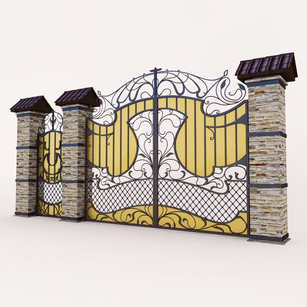 gate polycarbonate 3D Model .c4d .max .obj .3ds .fbx .stl .blend