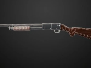 espingarda Modelo 3D