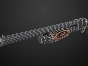 espingarda Modelo 3D