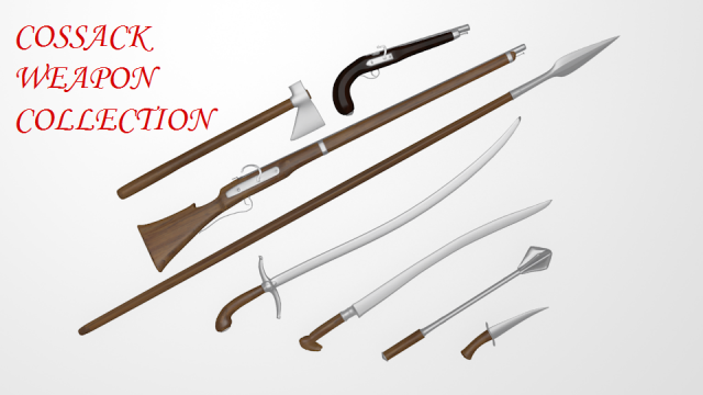 cossack collection Model 3D .c4d .max .obj .3ds .fbx .stl .blend 