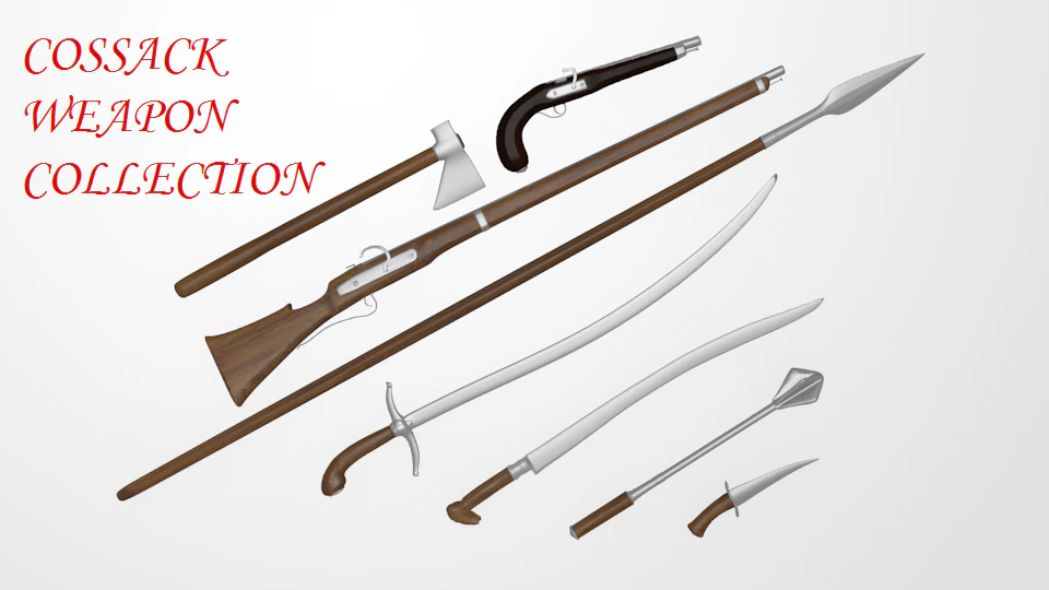 cossack collection 3D Model .c4d .max .obj .3ds .fbx .stl .blend 
