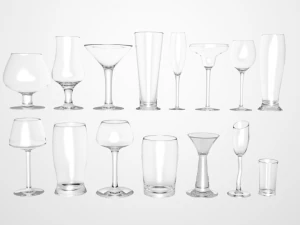 grande collection de verre Modèle 3D