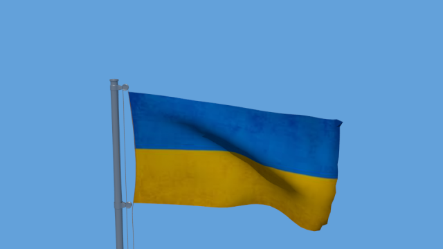 ukrainian flag 3D Model .c4d .max .obj .3ds .fbx .stl .blend 