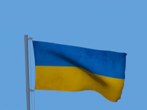 drapeau ukrainien Modèle 3D