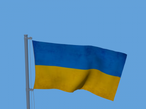 ukrainian flag 3D Model