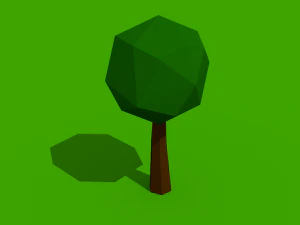 low poly summer tree pack 3D Model