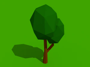 low poly summer tree pack 3D Model