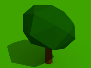 low poly summer tree pack 3D Model