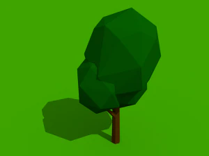 low poly summer tree pack 3D Model