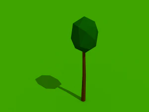 low poly summer tree pack 3D Model