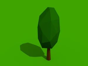 low poly summer tree pack 3D Model