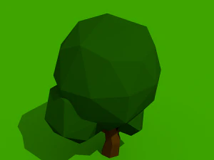 low poly summer tree pack 3D Model