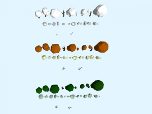 low poly nature collection 3D Model