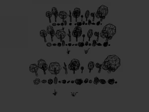 low poly nature collection 3D Model