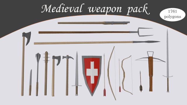 medieval pack 3D Model .c4d .max .obj .3ds .fbx .stl .blend