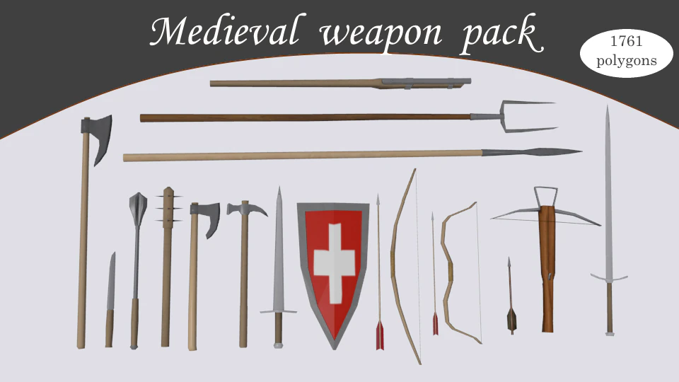 medieval pack 3D Model .c4d .max .obj .3ds .fbx .stl .blend 