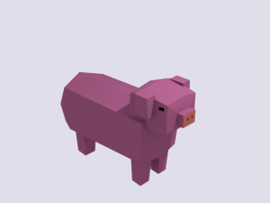 rigged farm animals Model 3D