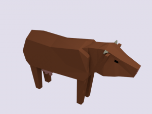 rigged farm animals Model 3D