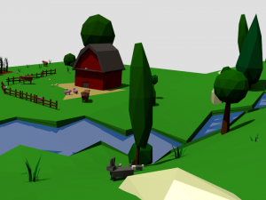 farm landscape Modelo 3D