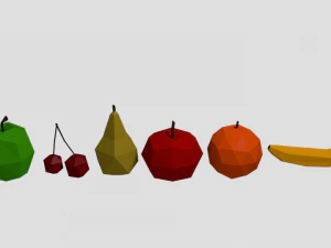 lowpoly meyveler bedava 3D Model