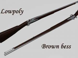 brown bess flintlock musket Model 3D