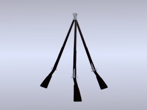 brown bess flintlock musket 3D Model