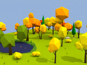 paysage d'automne Modèle 3D