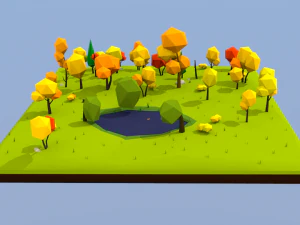 autumn landscape 3D Model