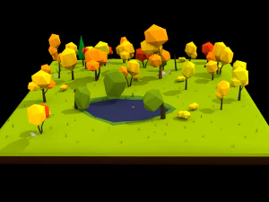 autumn landscape 3D Model