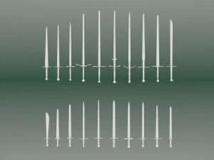 sword collection 3D Model