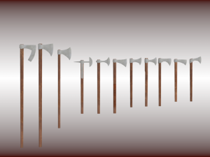 battle ax collection 3D Model