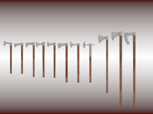 battle ax collection Model 3D