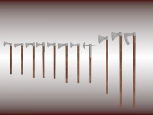 koleksi kapak perang Model 3D