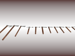 battle ax collection Model 3D