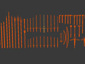 gran colecci&oacute;n medieval Modelo 3D