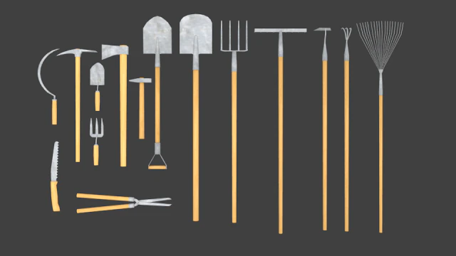 tuingereedschap 3D Model .c4d .max .obj .3ds .fbx .stl .blend 