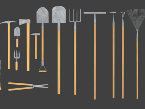 garden tools Modelo 3D