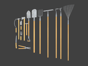 garden tools Modelo 3D